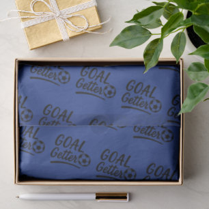 'Goal Getter' Rich Royal Blue Birthday Sports Tissue Paper