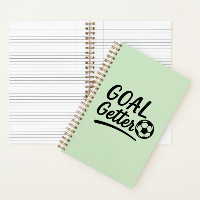 'Goal Getter' Soft Mint Green Journal Gift (Inside)