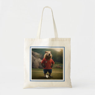 "Goal Getter: The Soccer Star Capybara" Tote Bag