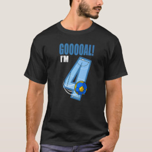 Goal Gooooal I'm 4 4th Birthday Handball   T-Shirt
