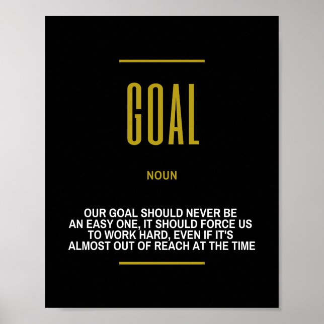 Goal Inspirational Quote On Success Poster (Front)