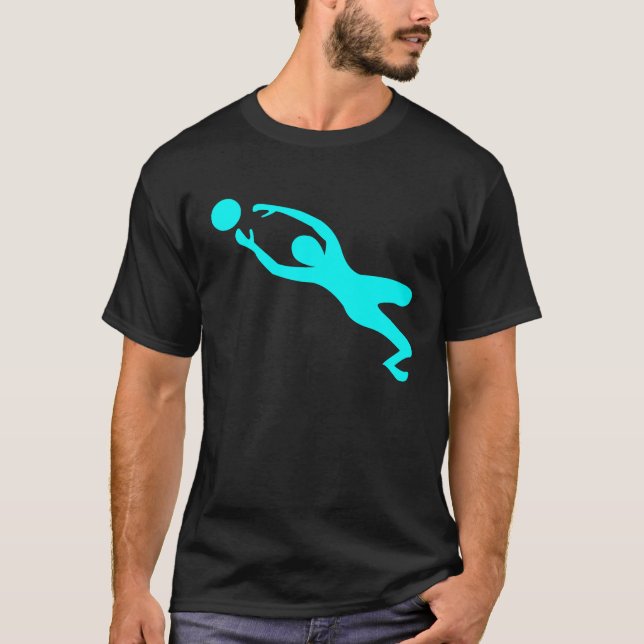 Goal Keeper - Cyan T-Shirt (Front)