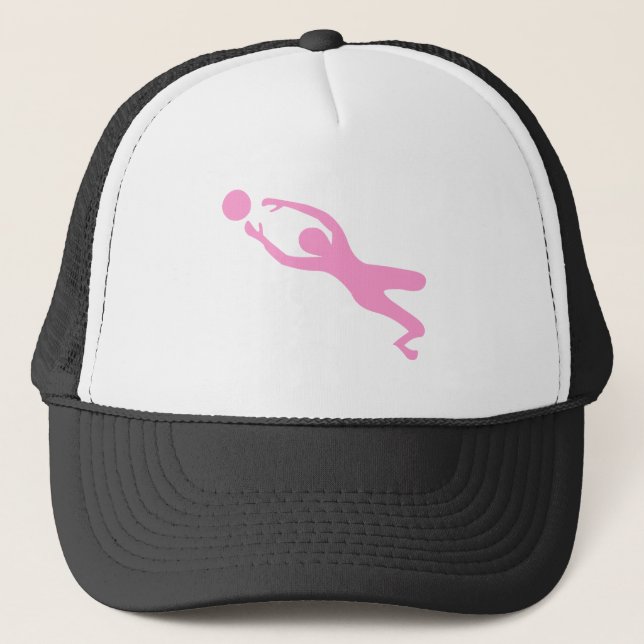 Goal Keeper - Pink Trucker Hat (Front)