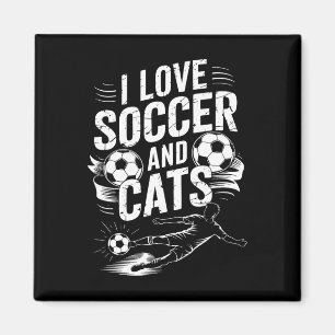 Goal Keeper Player And Coach Team, I Love Soccer A Magnet