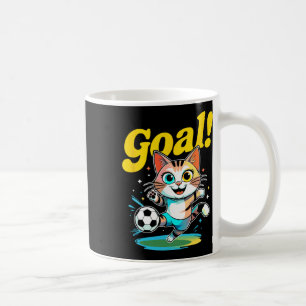 Goal Kitty Cute Soccer Cat Kids Apparel For Boys A Coffee Mug