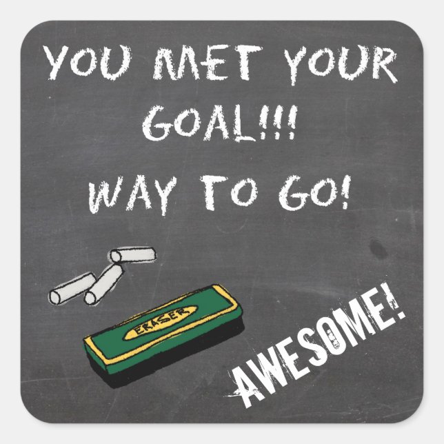 Goal Met!!! Stickers for Students (Front)