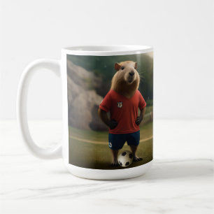 "Goal-Scoring Capybara: The Ultimate Soccer Star!" Coffee Mug