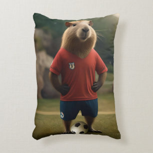 "Goal-Scoring Capybara: The Ultimate Soccer Star!" Decorative Cushion