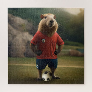 "Goal-Scoring Capybara: The Ultimate Soccer Star!" Jigsaw Puzzle