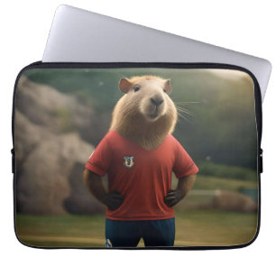 "Goal-Scoring Capybara: The Ultimate Soccer Star!" Laptop Sleeve