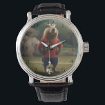 "Goal-Scoring Capybara: The Ultimate Soccer Star!" Watch<br><div class="desc">"Soccer Capybara: Ready to Play", a spirited capybara is all set for the game, dressed in a bright soccer outfit complete with a team jersey and shorts. A soccer ball at its feet. The capybara stands poised on the field, surrounded by green grass and the excitement of the match. The...</div>