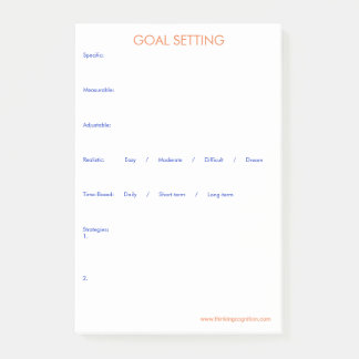 Goal Setting Post-it Notes