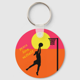 Goal Shooter Design Netball Quote Theme Key Ring