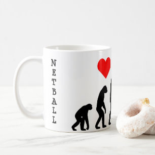 Goal Shooter Evolution Theme Netball Coffee Mug