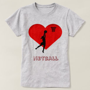 Goal Shooter Love Heart Netball T-Shirt