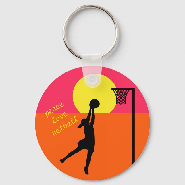 Goal Shooter Theme Netball Quote Key Ring (Front)