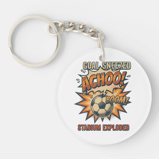 Goal Sneezed Stadium Exploded Key Ring (Front)