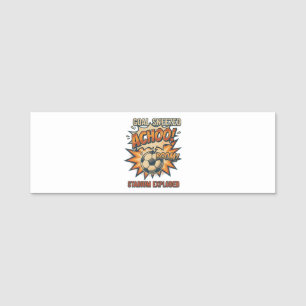 Goal Sneezed Stadium Exploded Name Tag
