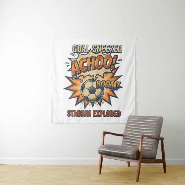 Goal Sneezed Stadium Exploded Tapestry (In Situ)