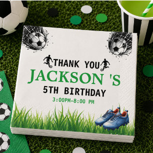 Goal! Soccer 5th Birthday Party Napkin