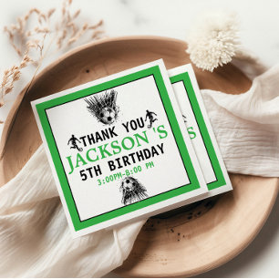 Goal! Soccer 5th Birthday Party Napkin