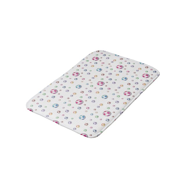 Goal Soccer Pattern Bath Mat (Angled)