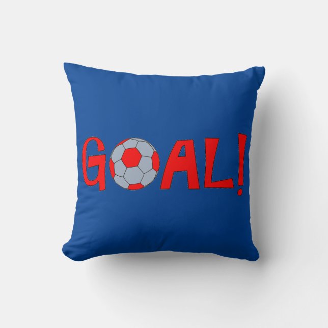 Goal - Throw Pillow for Soccer Fanatics (Front)