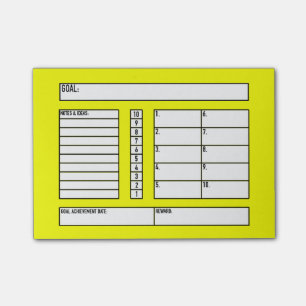 Goal Tracker Post-It Notes