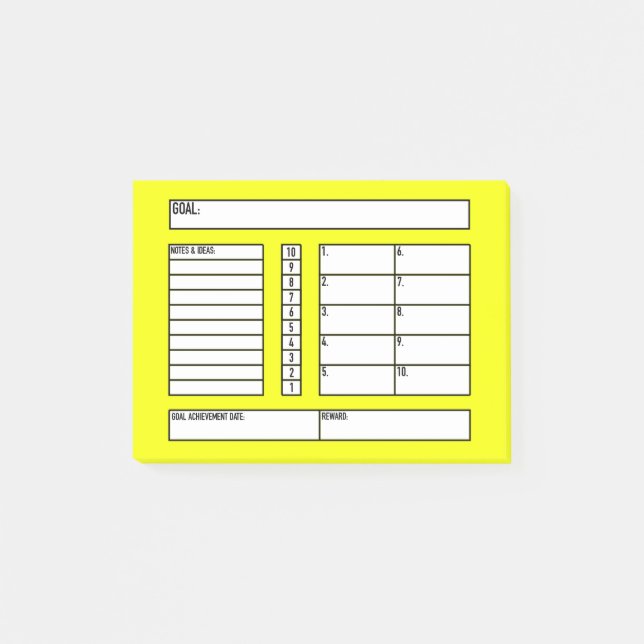 Goal Tracker Post-It Post-it Notes (Front)