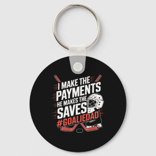 Goalie Dad Ice Hockey Key Ring