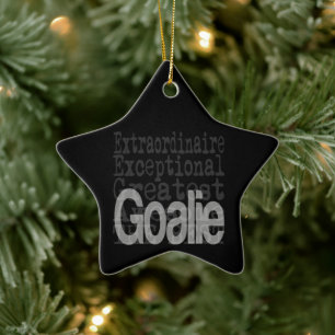 Goalie Extraordinaire Ceramic Ornament