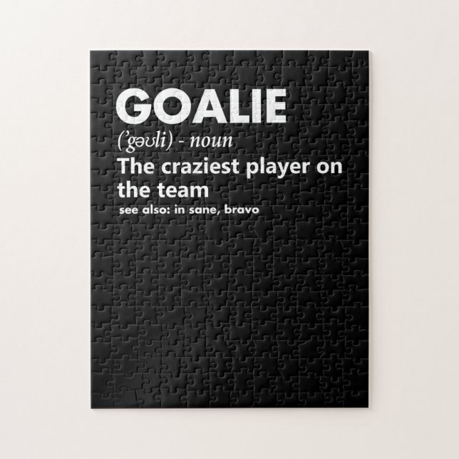 Goalie Goalkeeper Definition Soccer Hockey Jigsaw Puzzle (Vertical)