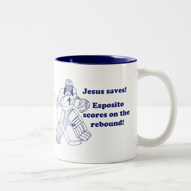 GOALIE JESUS SAVES mug (Right)