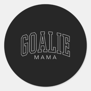 Goalie Mama Cute Soccer Goalie Family Mom Classic Round Sticker