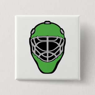 Goalie Mask 15 Cm Square Badge