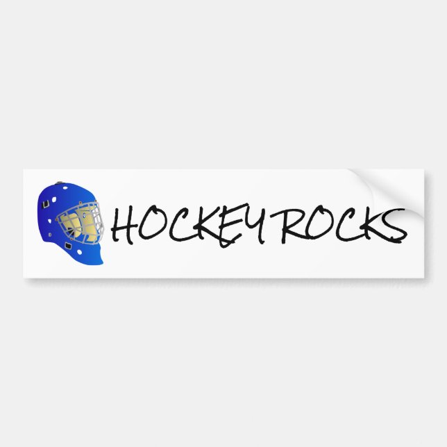 goalie mask bumper sticker (Front)