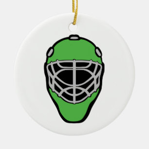 Goalie Mask Ceramic Ornament