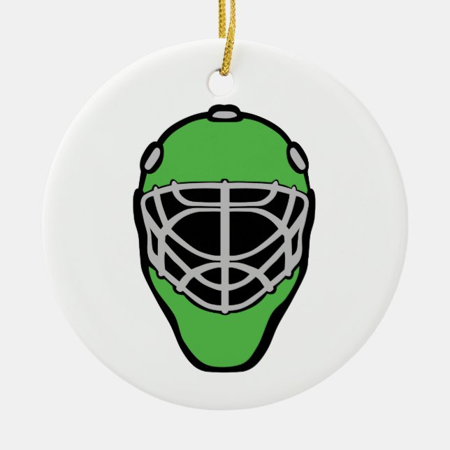 Goalie Mask Ceramic Ornament (Front)