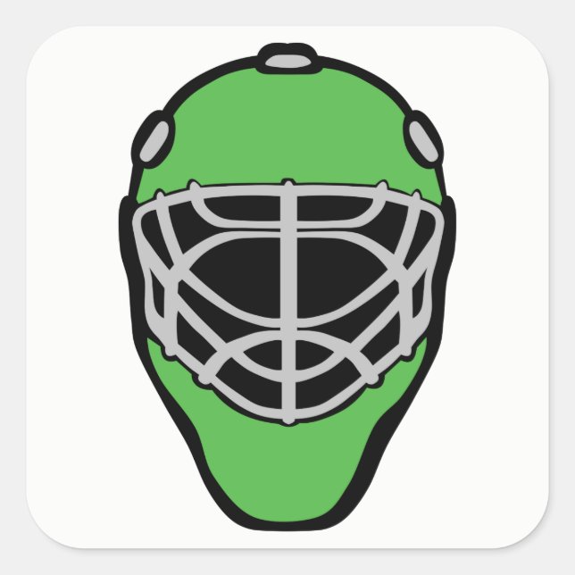 Goalie Mask Square Sticker (Front)