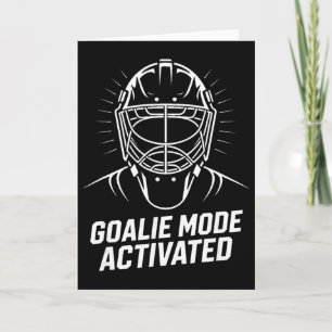 Goalie Mode Activated Ice Hockey Goalie Mask Card