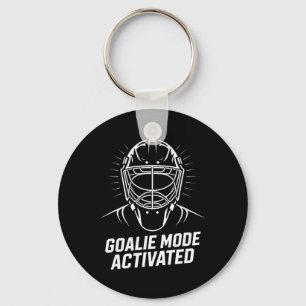 Goalie Mode Activated Ice Hockey Goalie Mask  Key Ring