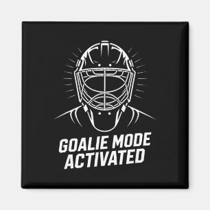 Goalie Mode Activated Ice Hockey Goalie Mask Magnet