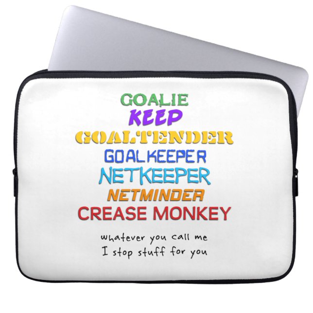 Goalie Names Laptop cover (Front)