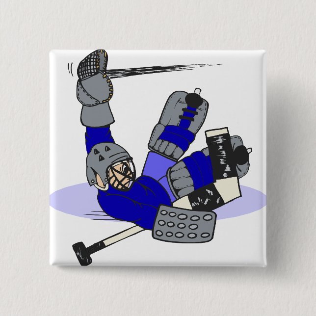 Goalie Save 15 Cm Square Badge (Front)