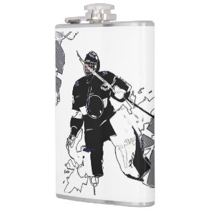 Goalies Rock! Hockey Player Hip Flask