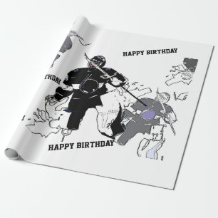 Goalies Rock! - Ice Hockey Player Wrapping Paper