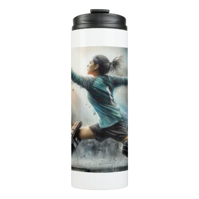 Goalkeeper Saves Soccer Ball,  Thermal Tumbler (Front)