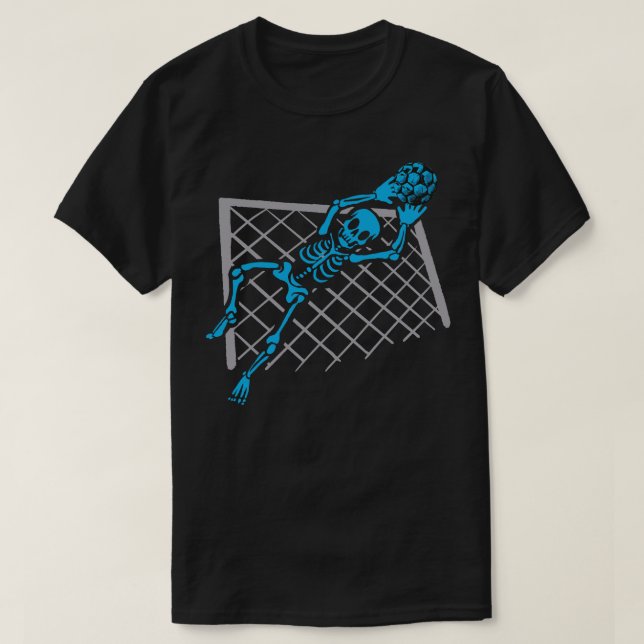 Goalkeeper Skeleton T-Shirt (Design Front)