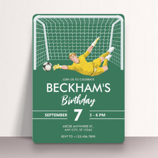 Goalkeeper soccer  invitation