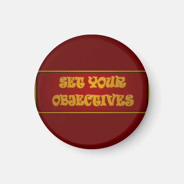 GOALS AMBITIONS OBJECTIVES WINNER GAME PLAYER COFF MAGNET (Front)